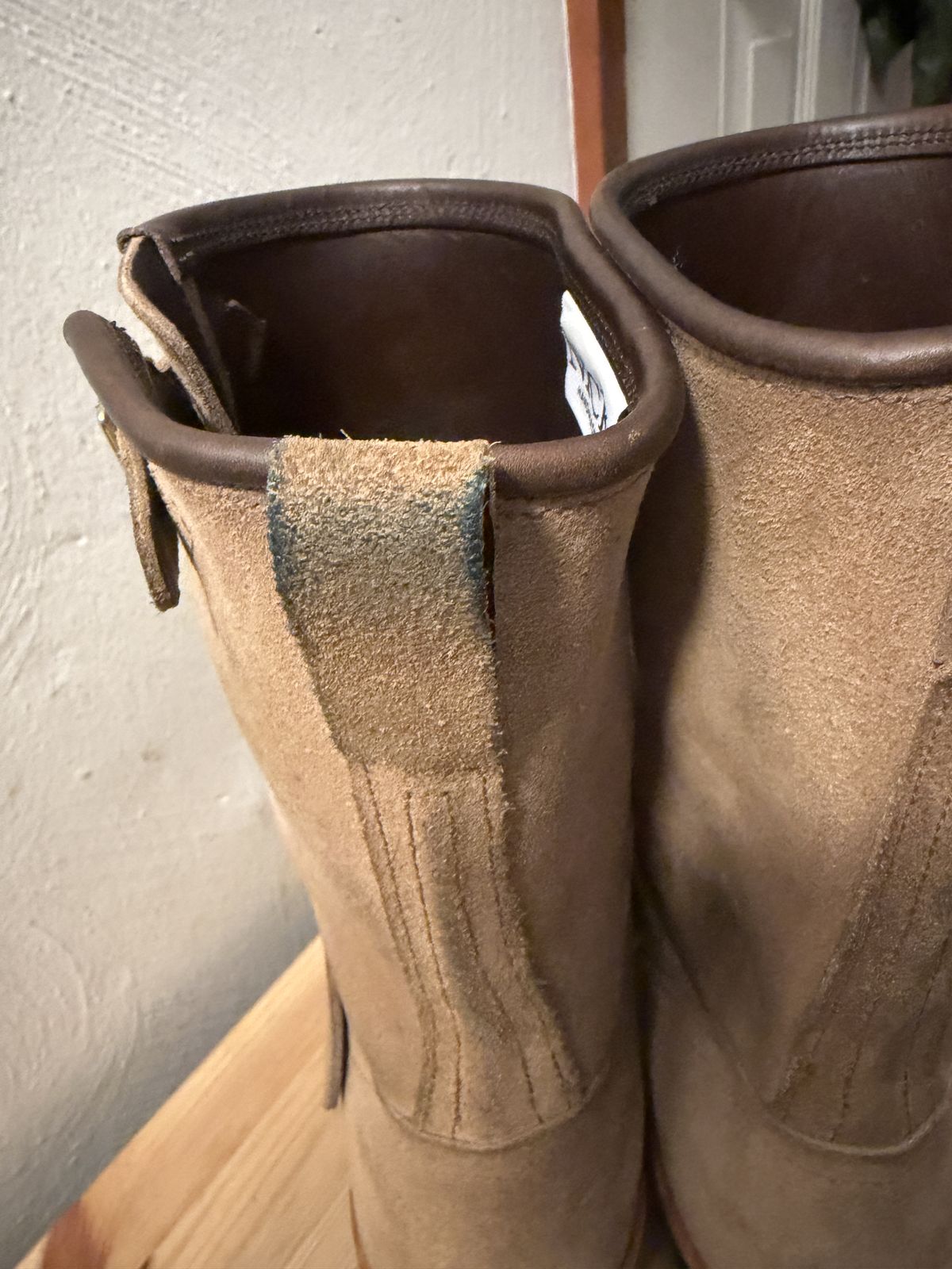 Photo by Kismetatron on April 1, 2026 of the Nicks Brakeman in Brown Chromexcel Roughout.