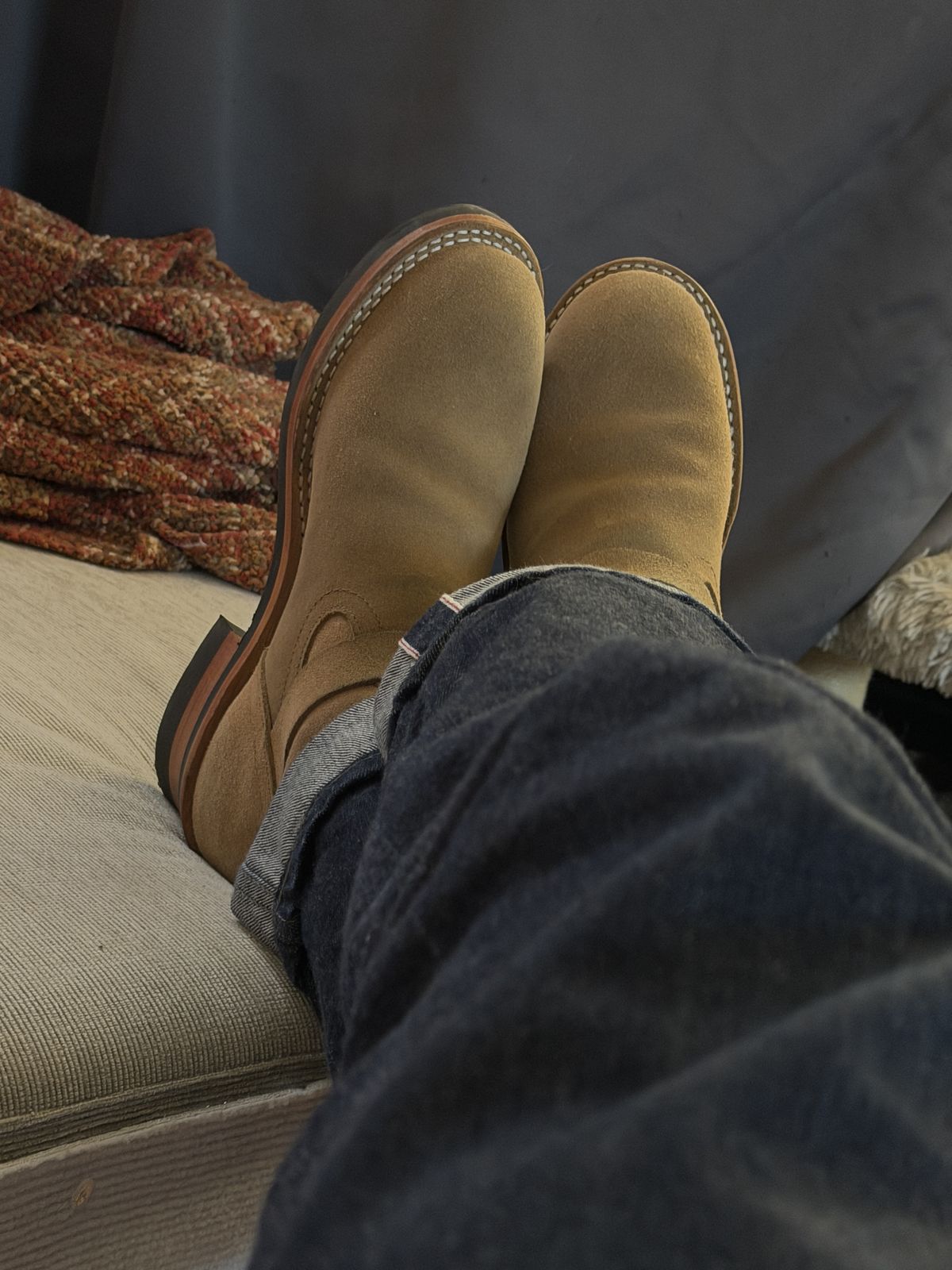 Photo by Kismetatron on April 8, 2026 of the Nicks Brakeman in Brown Chromexcel Roughout.