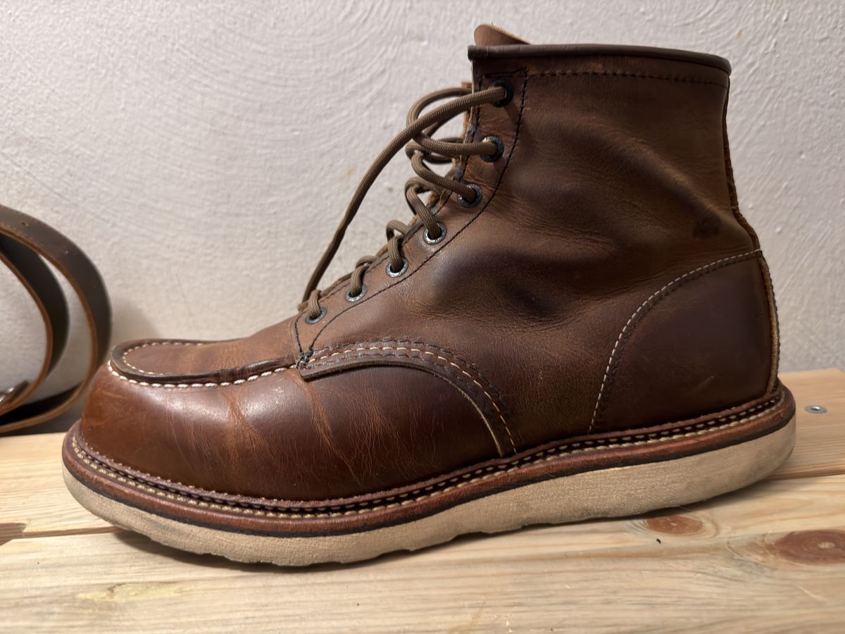 Photo by Kismetatron on April 1, 2026 of the Red Wing 6-Inch Classic Moc in S.B. Foot Copper Rough and Tough.