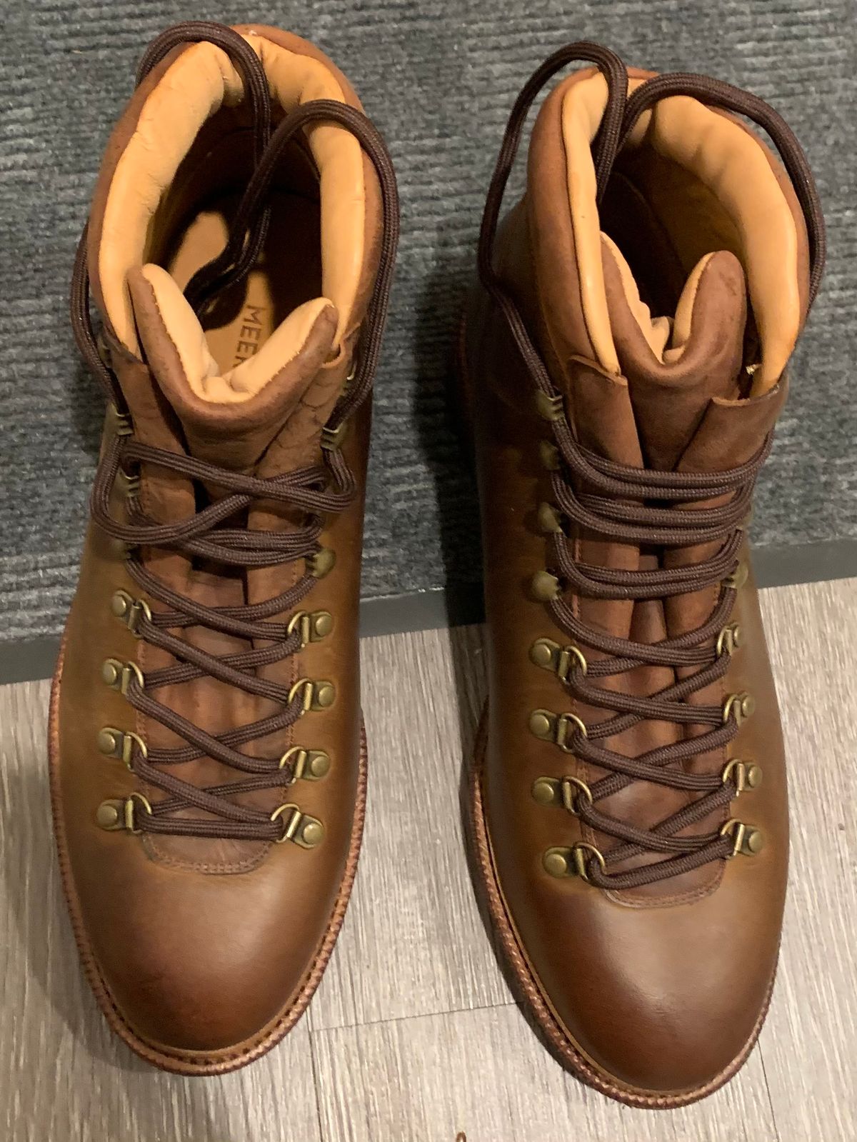 Photo by armie_g on November 5, 2025 of the Meermin Hiking Boot in Tobacco Waxy Shell Cordovan.