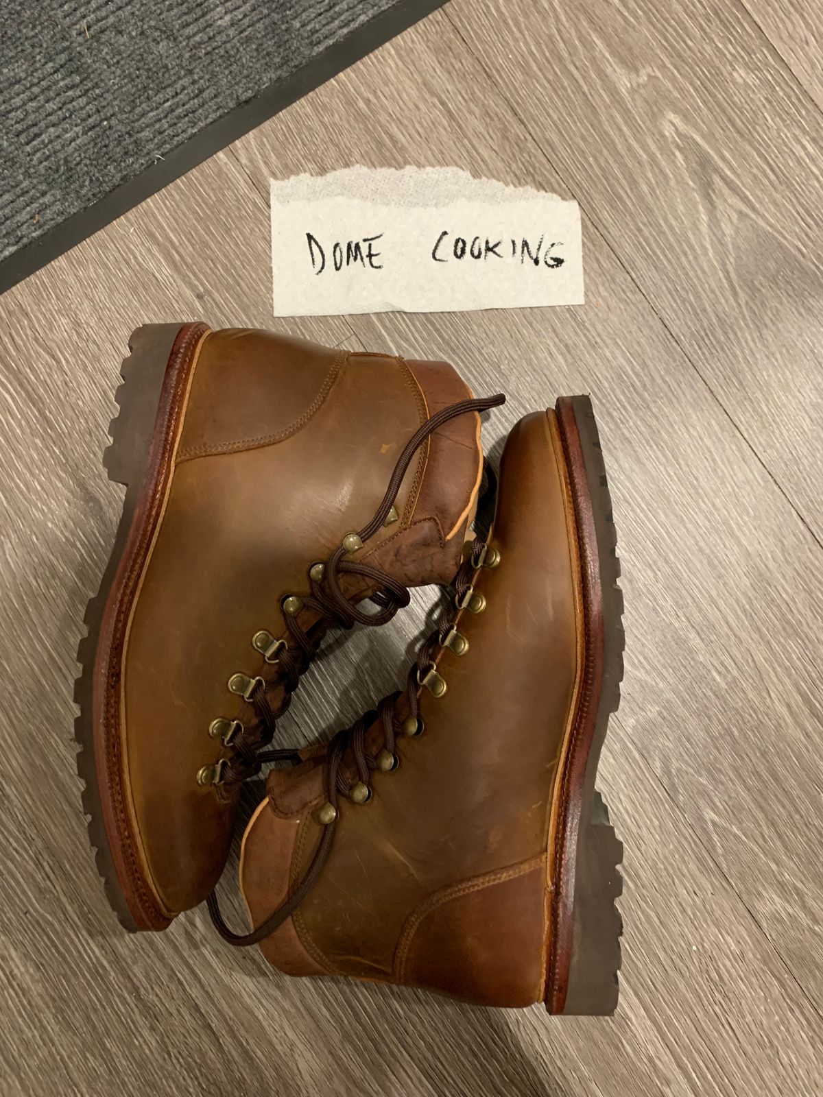 Photo by armie_g on November 5, 2025 of the Meermin Hiking Boot in Tobacco Waxy Shell Cordovan.