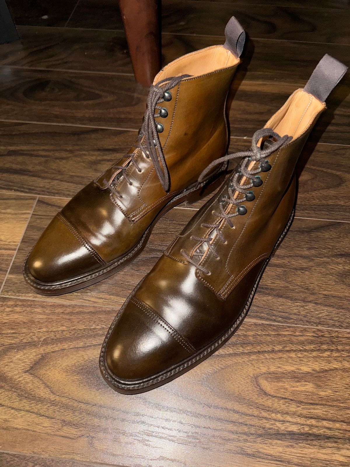 Photo by taylorwhitcomb on January 29, 2024 of the Crockett & Jones Coniston in Dark Brown Shell Cordovan.