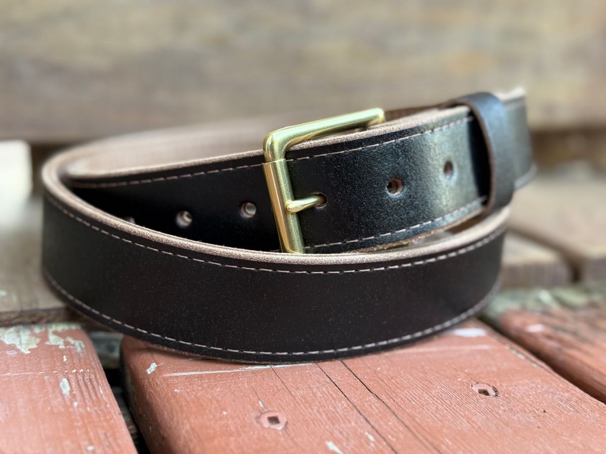 Photo by SteveHarveyOswald on October 1, 2025 of the Nicks Heritage Belt in Horween Brown Waxed Flesh.