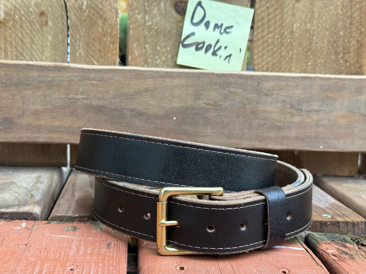 Photo by SteveHarveyOswald on November 1, 2025 of the Nicks Heritage Belt in Horween Brown Waxed Flesh.