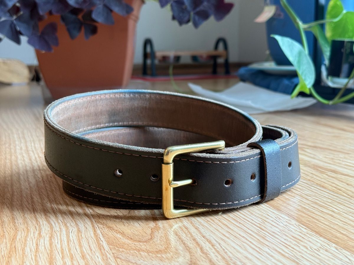 Photo by SteveHarveyOswald on January 4, 2026 of the Nicks Heritage Belt in Horween Brown Waxed Flesh.