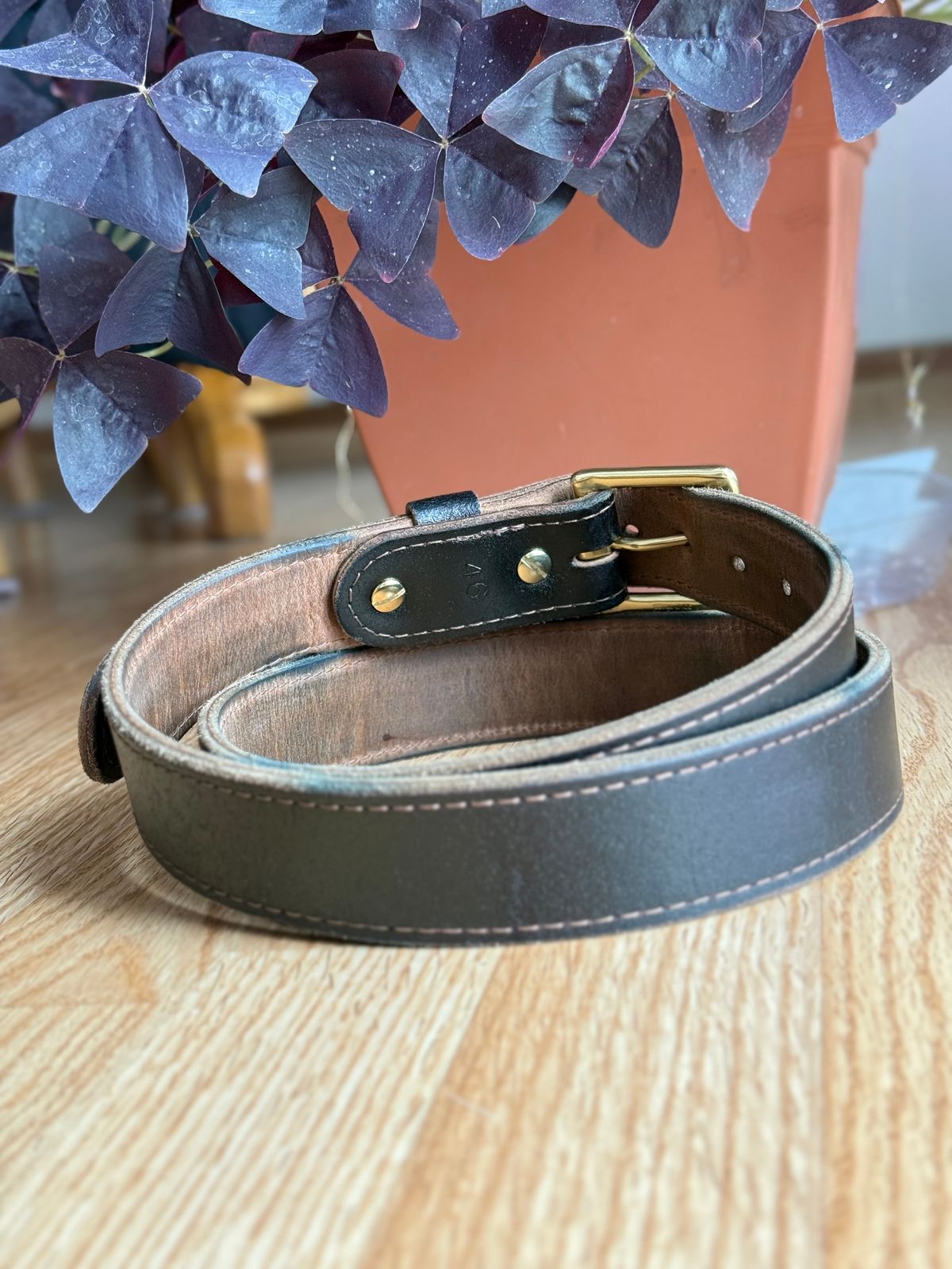 Photo by SteveHarveyOswald on February 1, 2026 of the Nicks Heritage Belt in Horween Brown Waxed Flesh.