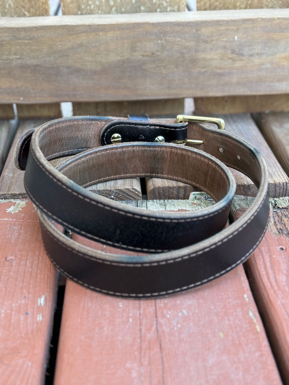 Photo by SteveHarveyOswald on March 1, 2026 of the Nicks Heritage Belt in Horween Brown Waxed Flesh.