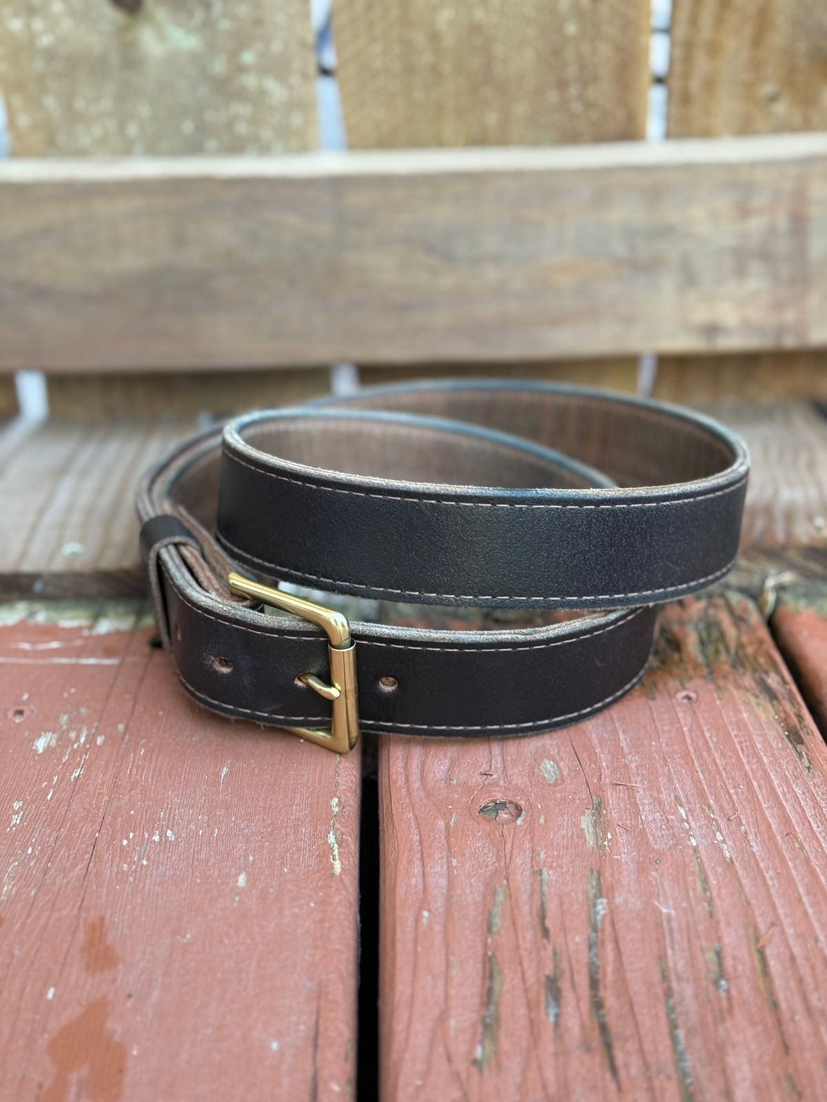 Photo by SteveHarveyOswald on April 5, 2026 of the Nicks Heritage Belt in Horween Brown Waxed Flesh.