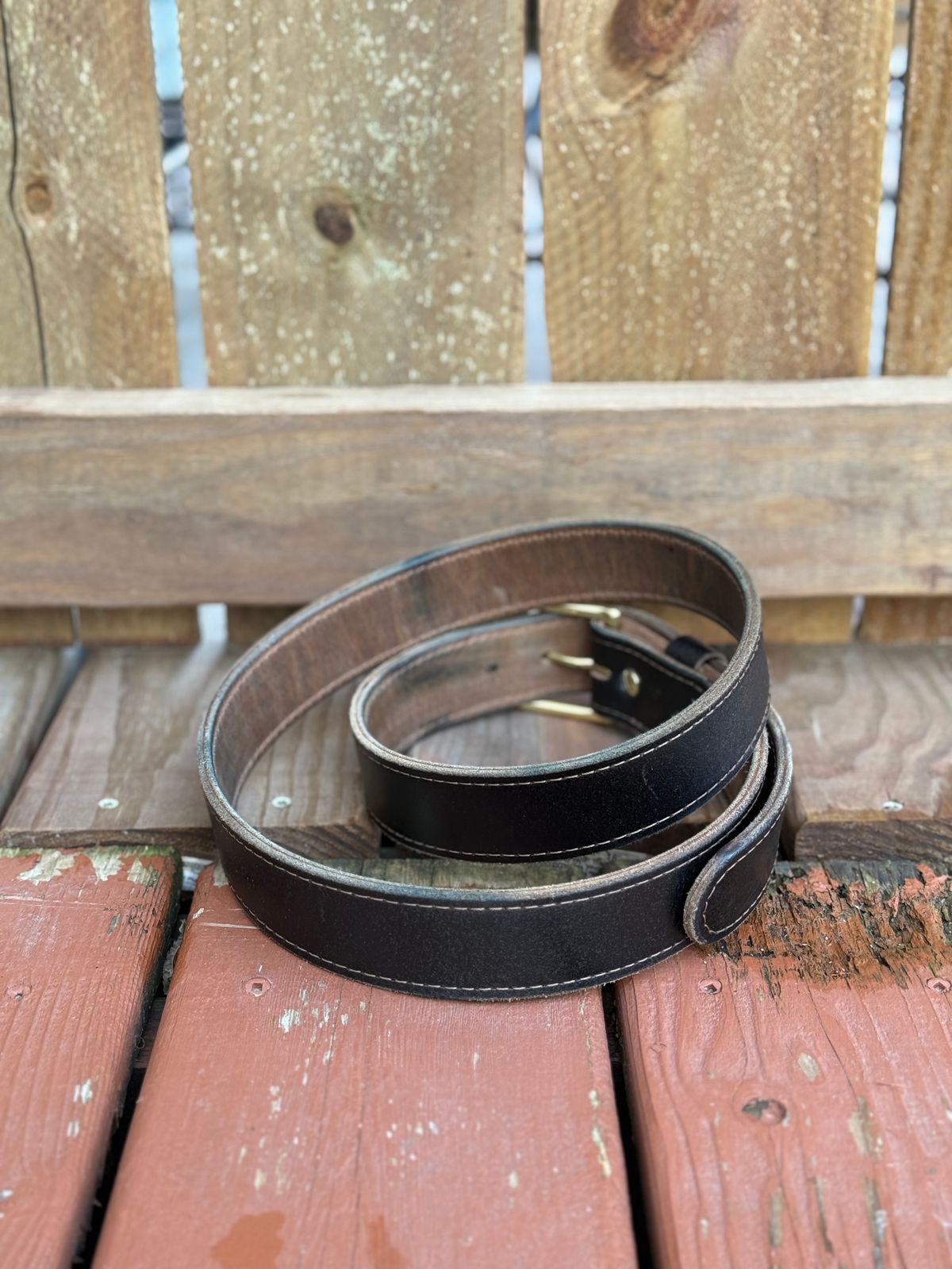 Photo by SteveHarveyOswald on April 5, 2026 of the Nicks Heritage Belt in Horween Brown Waxed Flesh.