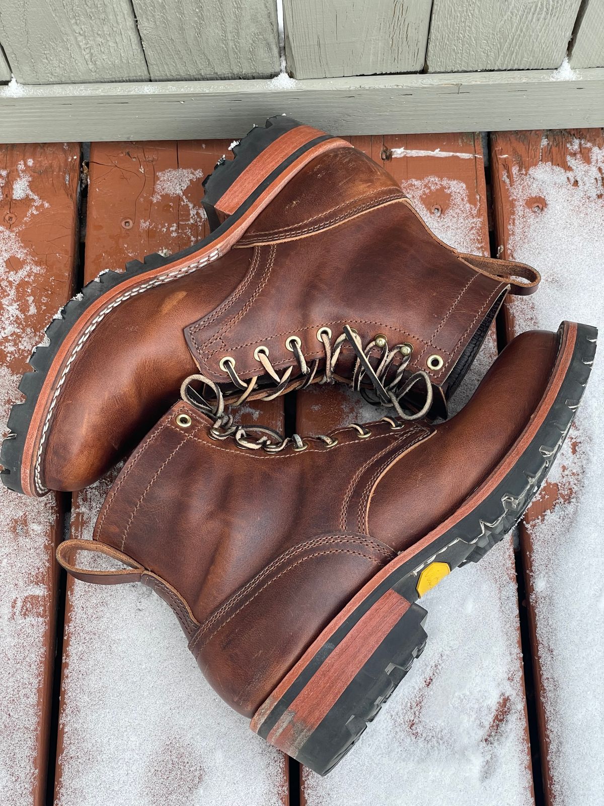 Photo by SteveHarveyOswald on December 2, 2024 of the Nicks Lace Up Heritage in Italian Brown Cypress.