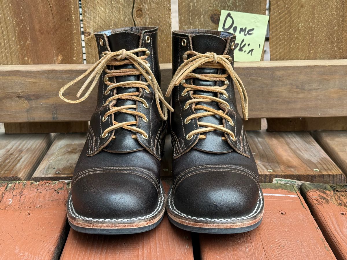 Photo by SteveHarveyOswald on November 1, 2025 of the Nicks MTO in Horween Brown Waxed Flesh.