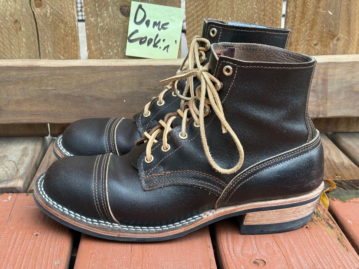 Photo by SteveHarveyOswald on November 1, 2025 of the Nicks MTO in Horween Brown Waxed Flesh.