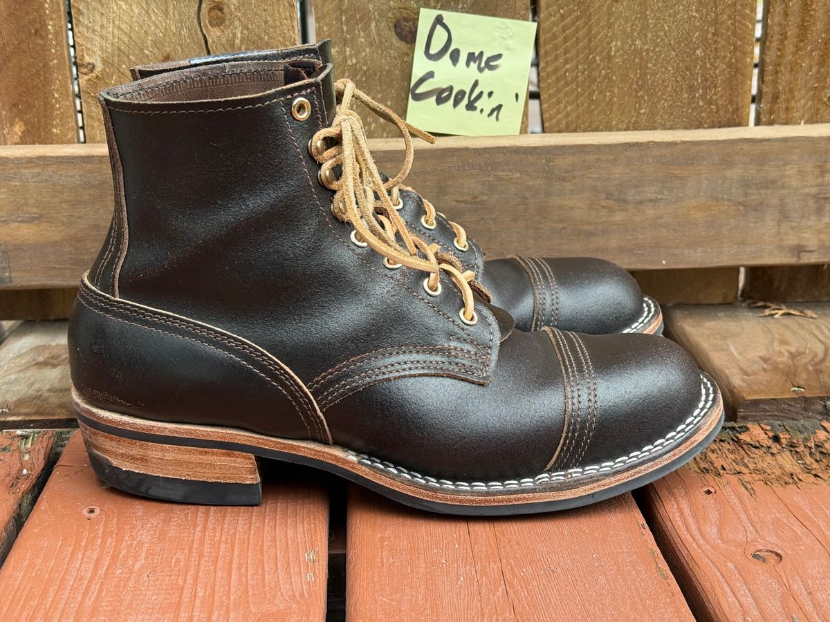 Photo by SteveHarveyOswald on November 1, 2025 of the Nicks MTO in Horween Brown Waxed Flesh.