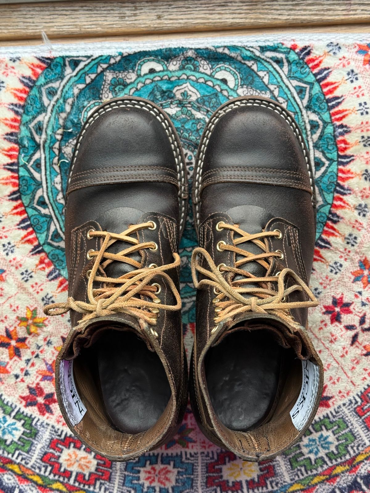 Photo by SteveHarveyOswald on February 1, 2026 of the Nicks MTO in Horween Brown Waxed Flesh.