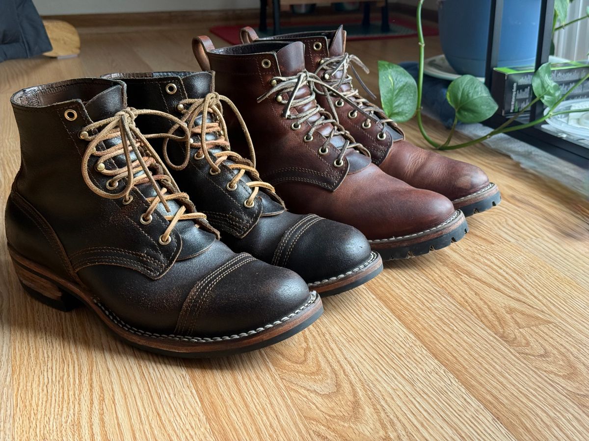 Photo by SteveHarveyOswald on February 22, 2026 of the Nicks MTO in Horween Brown Waxed Flesh.