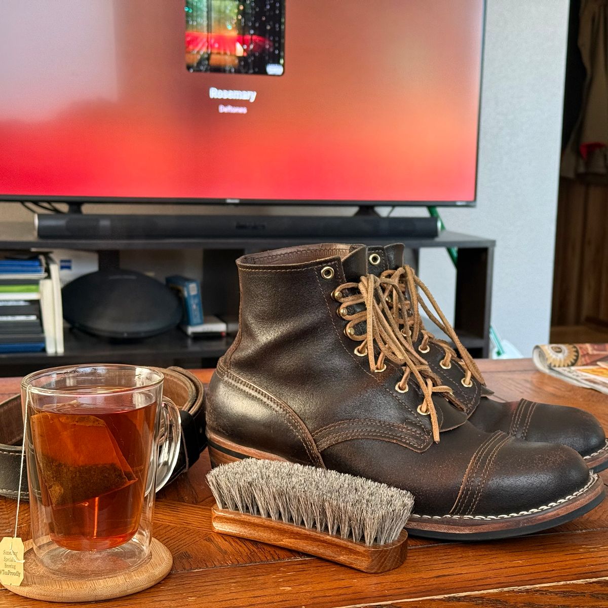Photo by SteveHarveyOswald on March 1, 2026 of the Nicks MTO in Horween Brown Waxed Flesh.