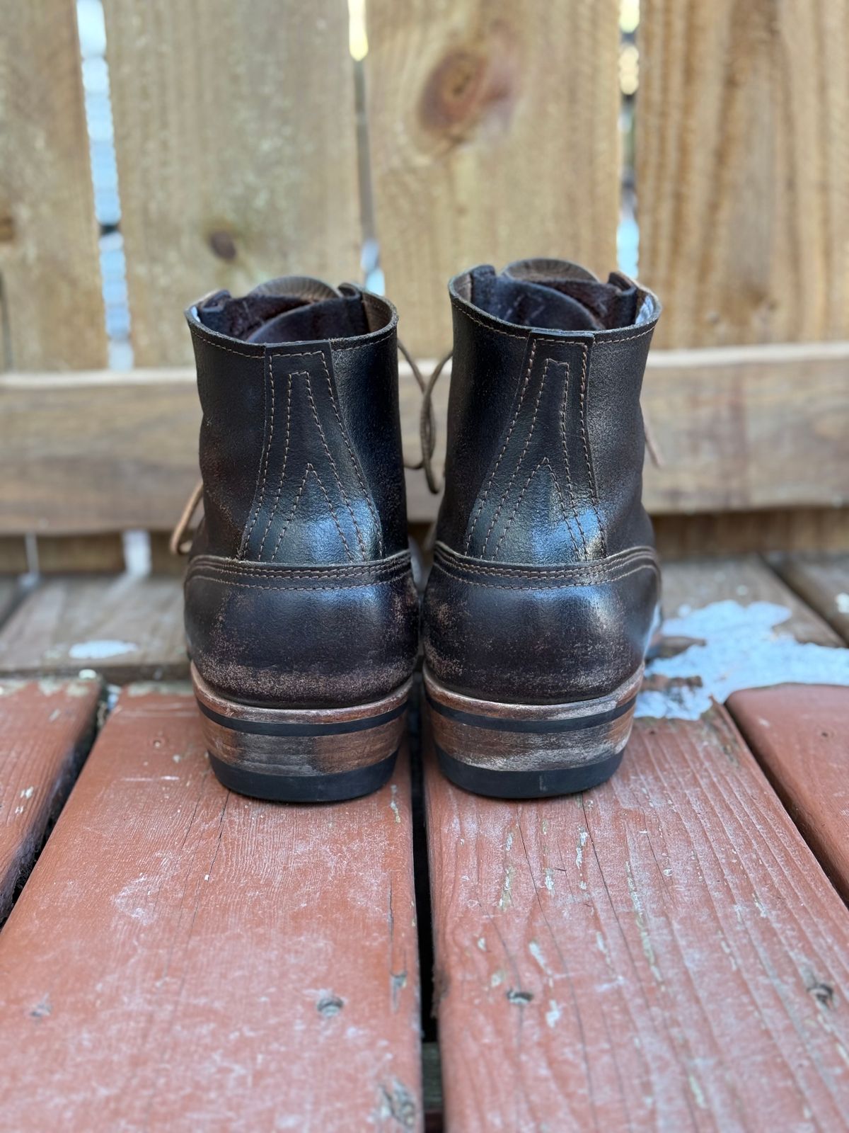Photo by SteveHarveyOswald on March 1, 2026 of the Nicks MTO in Horween Brown Waxed Flesh.