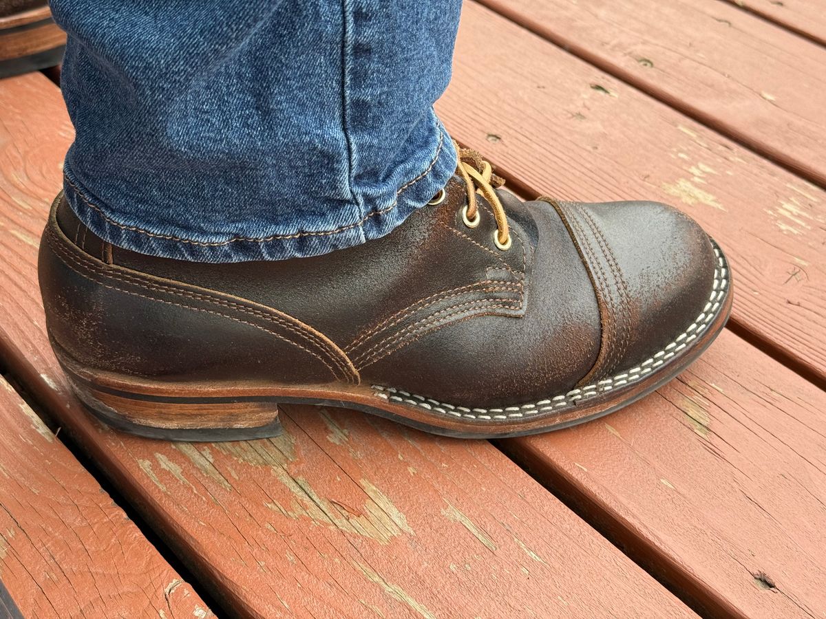 Photo by SteveHarveyOswald on May 8, 2026 of the Nicks MTO in Horween Brown Waxed Flesh.