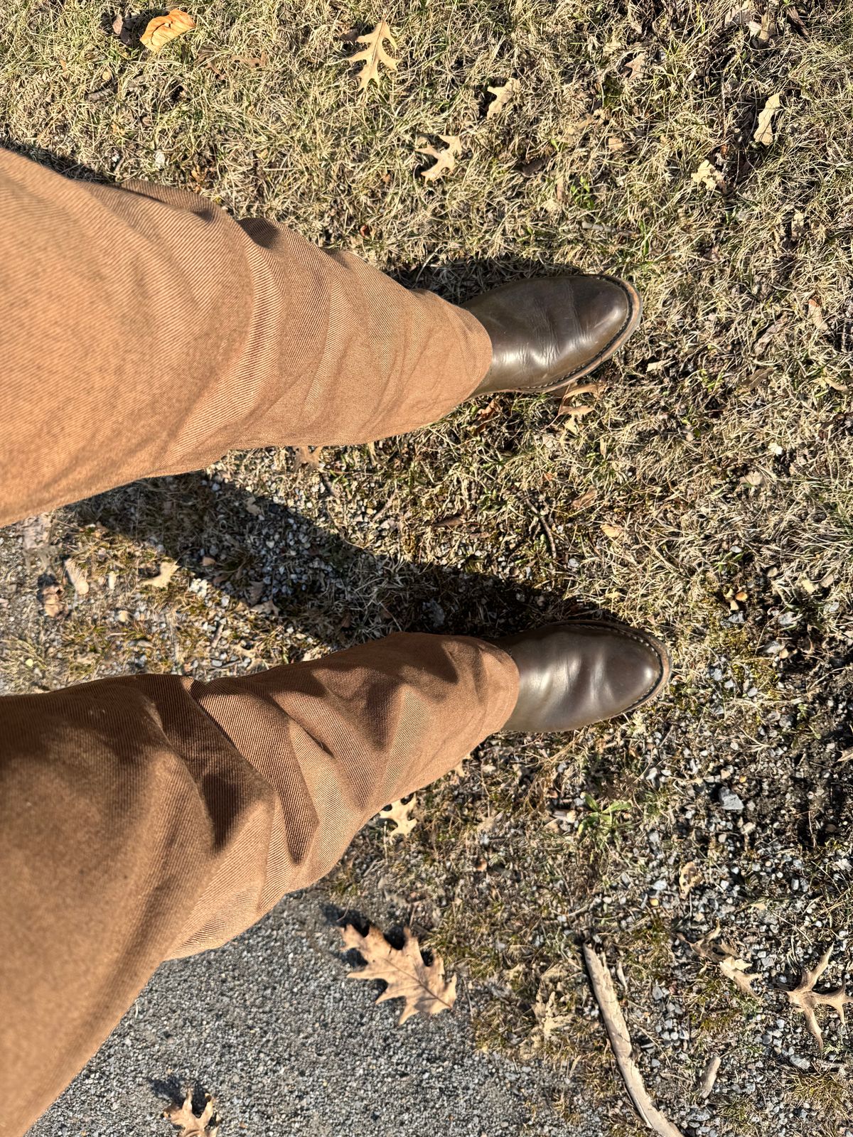 Photo by brvcha on March 14, 2025 of the Wesco Morrison in Horween Green Chromexcel.