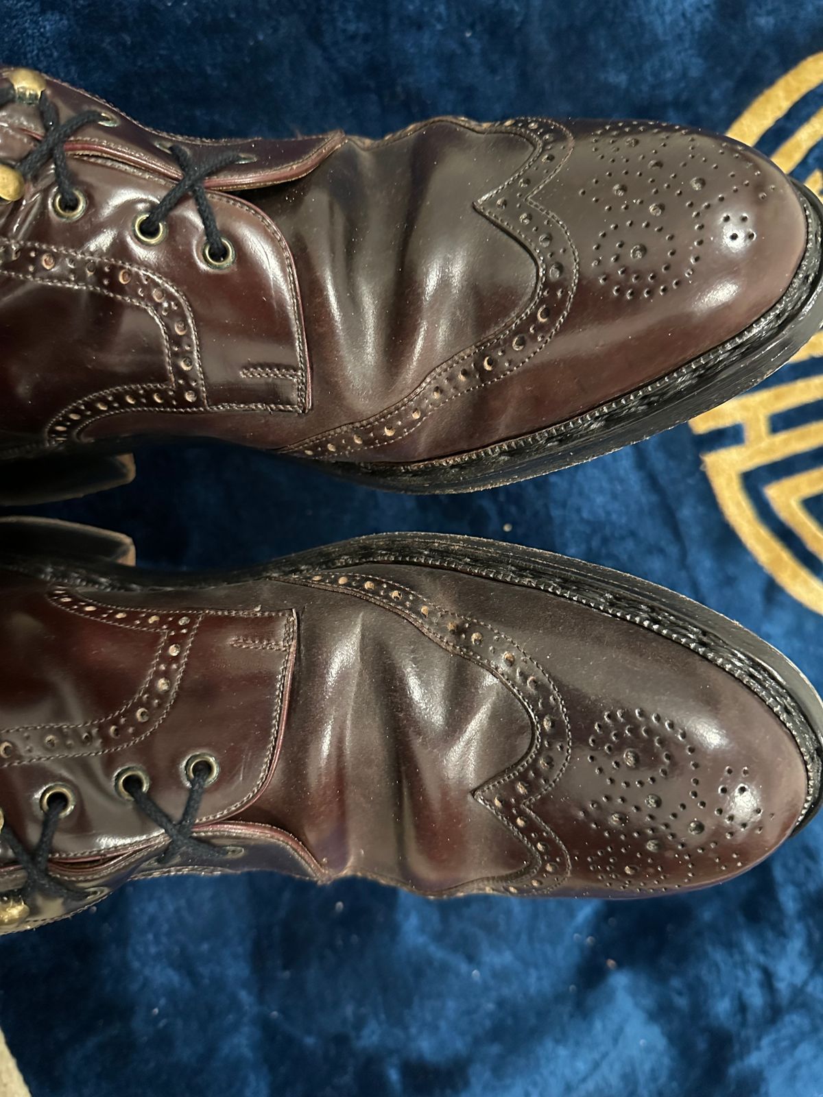 Photo by Huntsman on January 9, 2026 of the Vass Hungary Budapest High Boots in Horween Color 8 Shell Cordovan.
