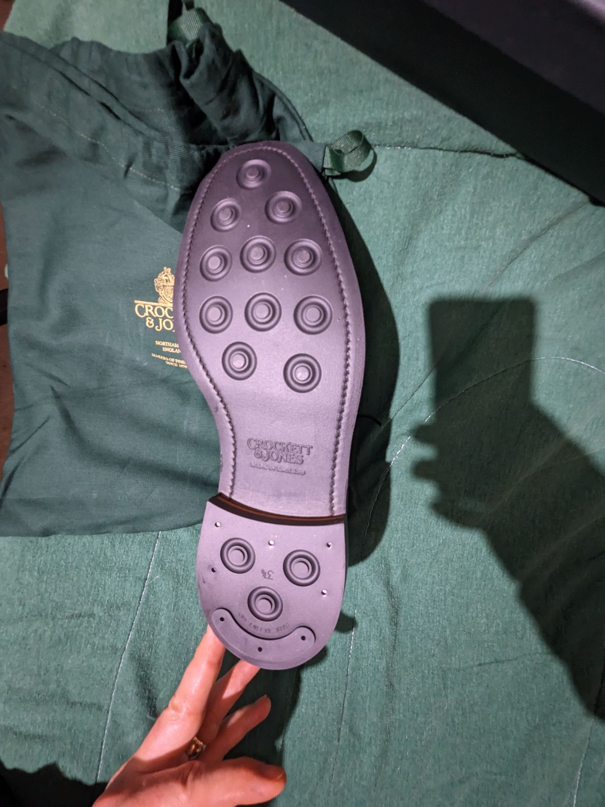 Photo by Huntsman on January 18, 2025 of the Crockett & Jones Molton in Black Roughout Suede.