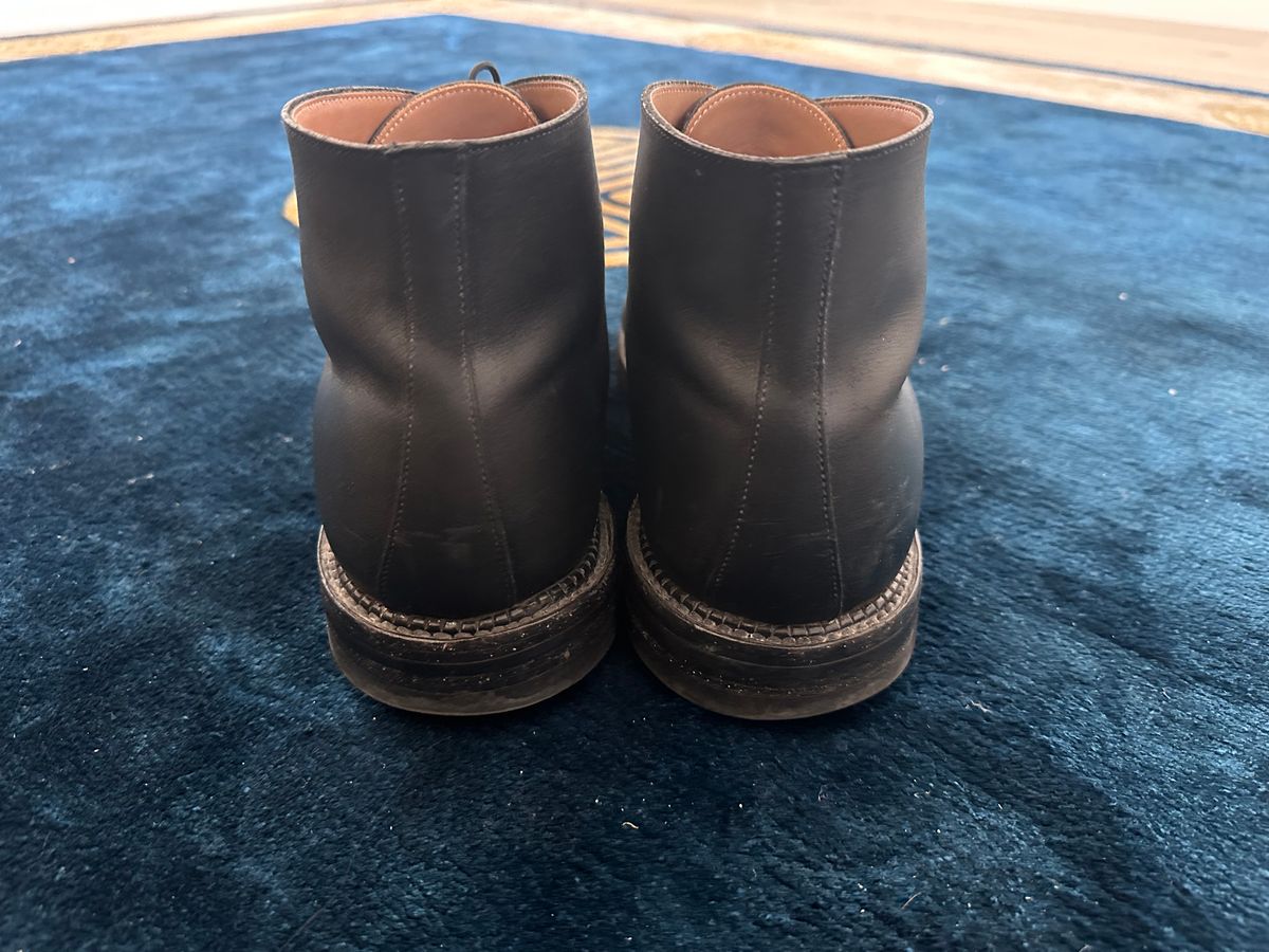 Photo by Huntsman on January 5, 2026 of the Crockett & Jones Molton in Black Roughout Suede.