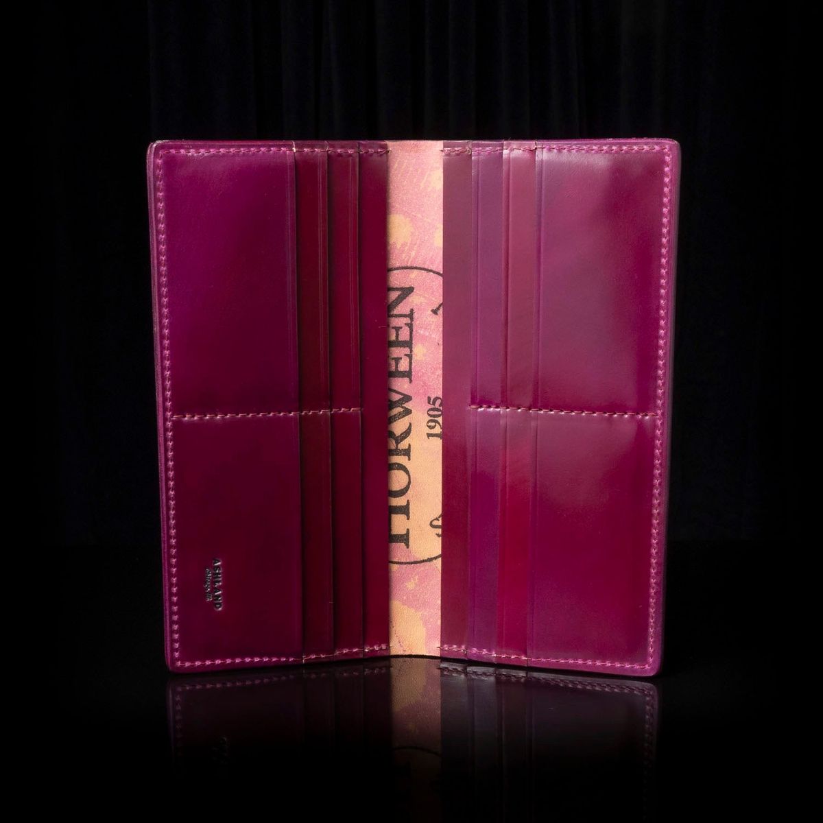 Photo by Huntsman on July 23, 2025 of the Ashland Leather Long Wallet in Horween Ultraviolet Shell Cordovan.