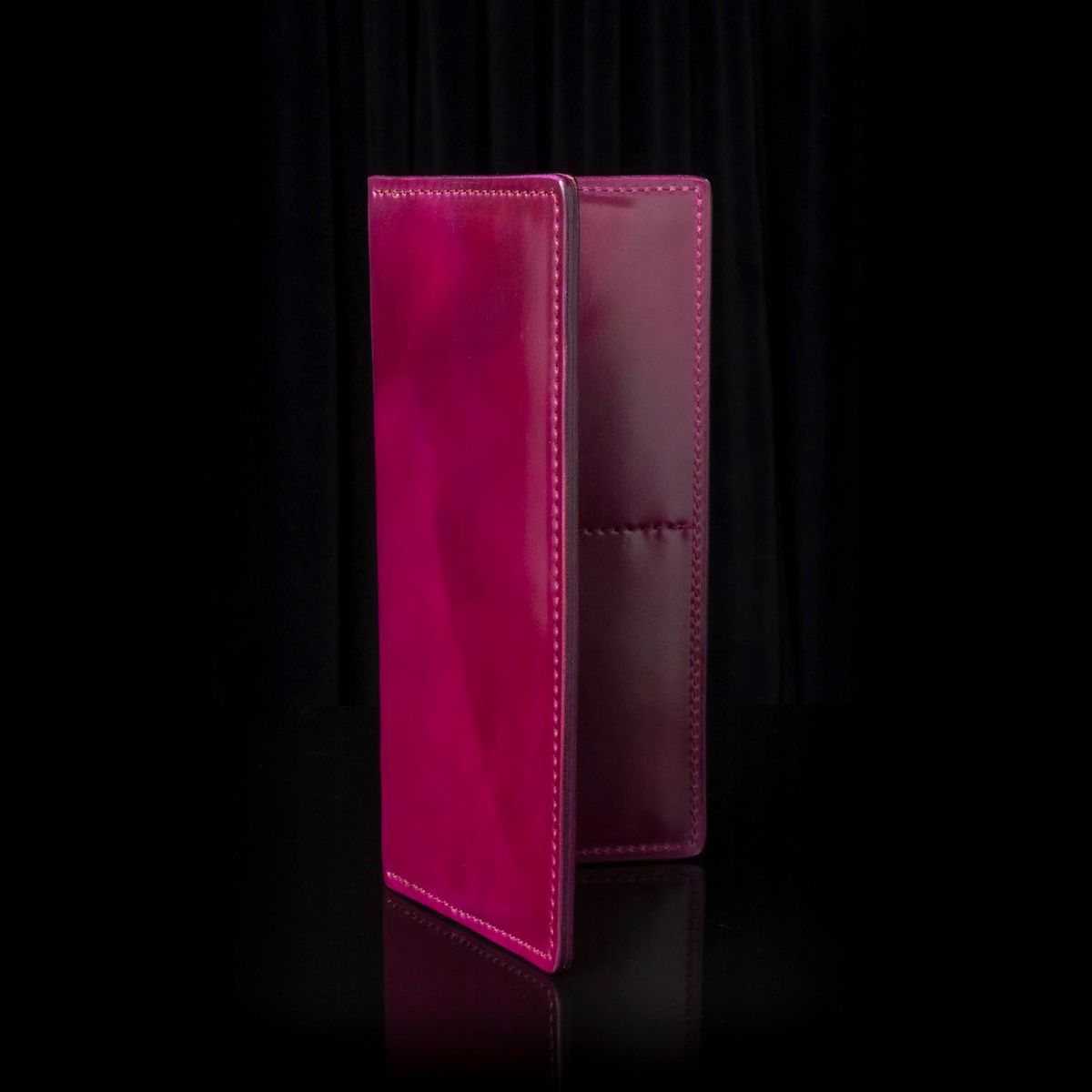 Photo by Huntsman on July 23, 2025 of the Ashland Leather Long Wallet in Horween Ultraviolet Shell Cordovan.
