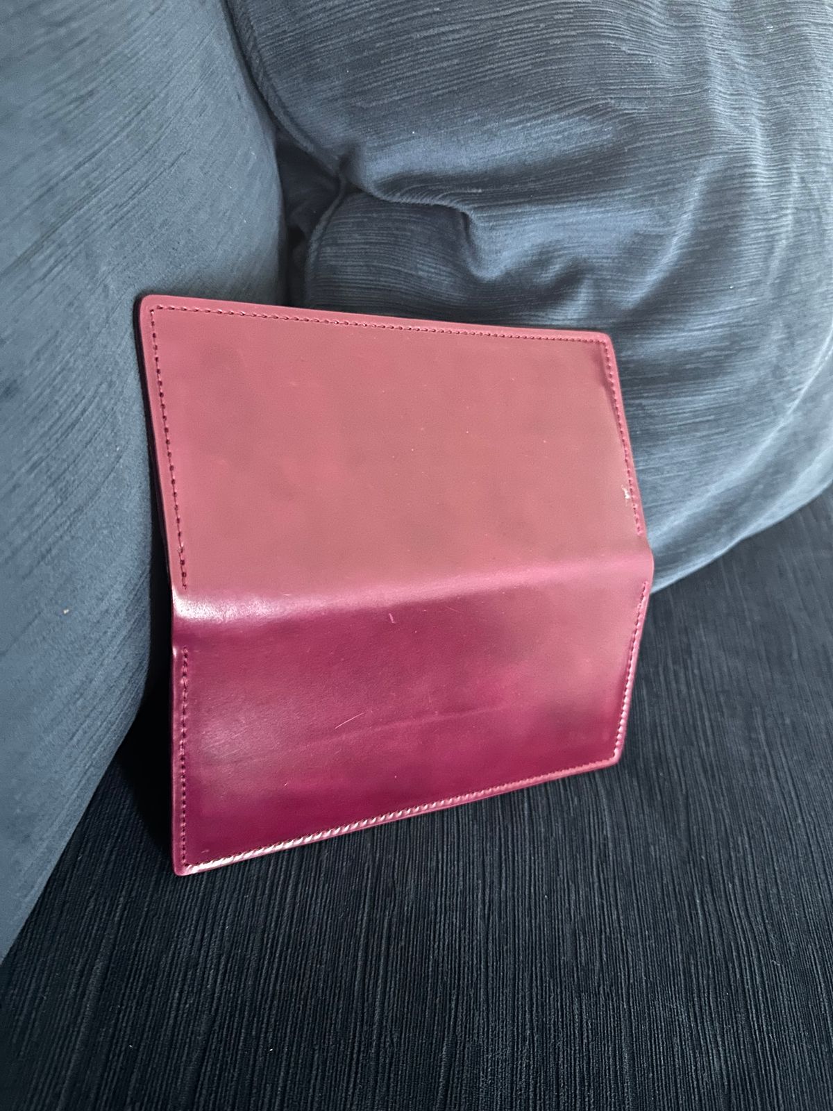 Photo by Huntsman on March 6, 2026 of the Ashland Leather Long Wallet in Horween Ultraviolet Shell Cordovan.