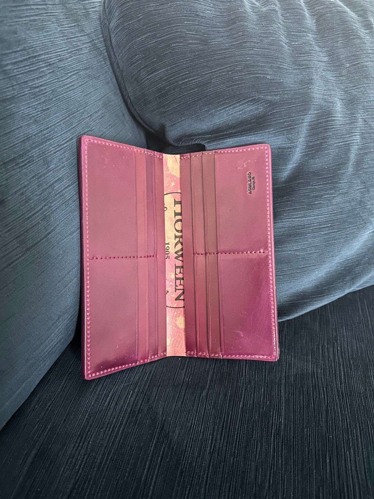 Photo by Huntsman on March 6, 2026 of the Ashland Leather Long Wallet in Horween Ultraviolet Shell Cordovan.