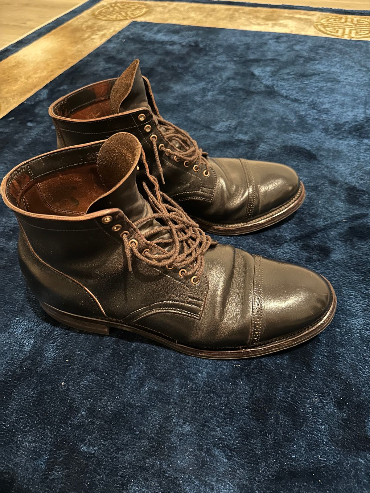 Photo by Huntsman on April 6, 2026 of the Viberg Service Boot BCT in Horween Black Teacore Double Cordovan Butts.