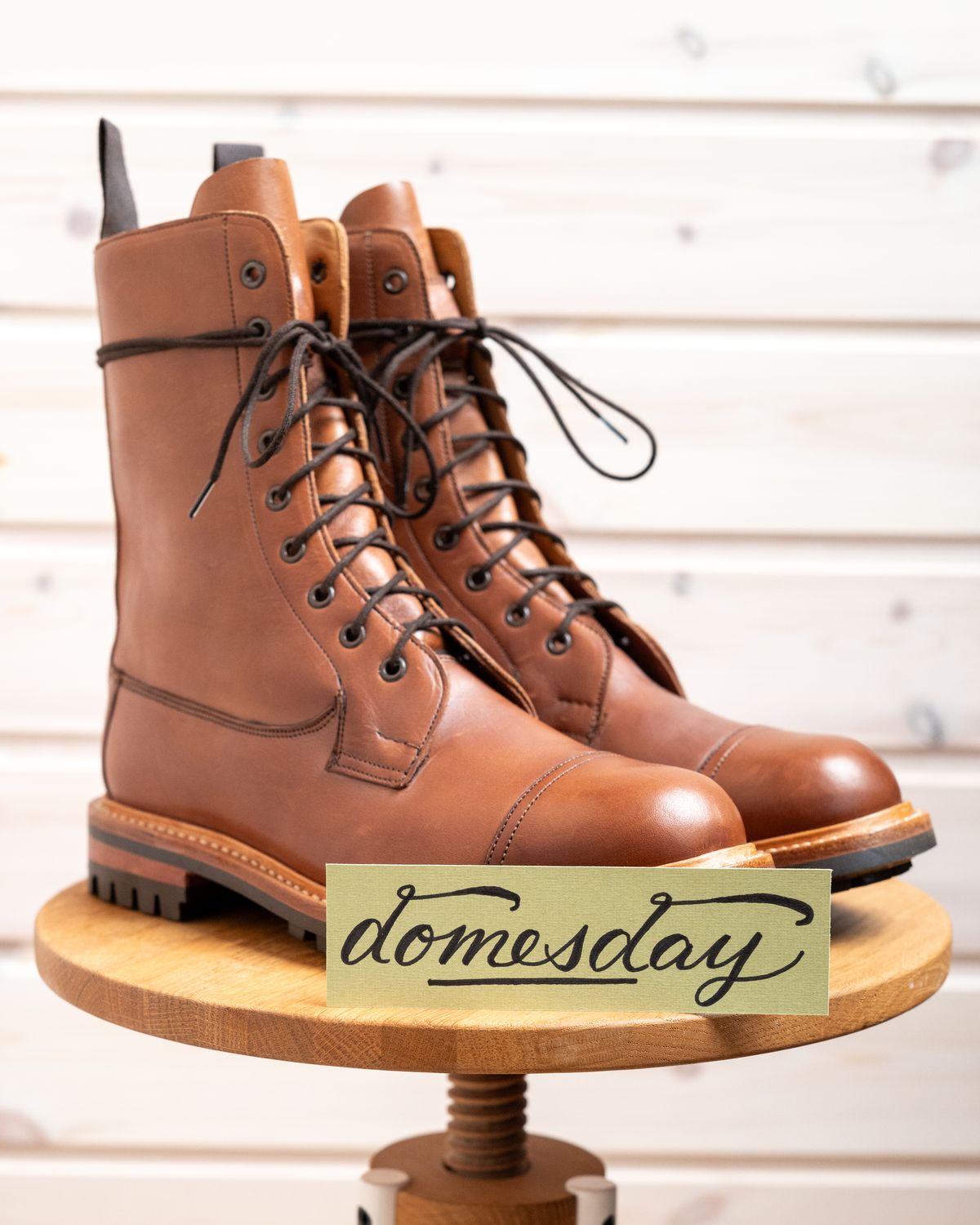 Photo by LydiaWinters on October 13, 2024 of the Tricker's Lucia Super Boot in Tanneries Haas Gold.