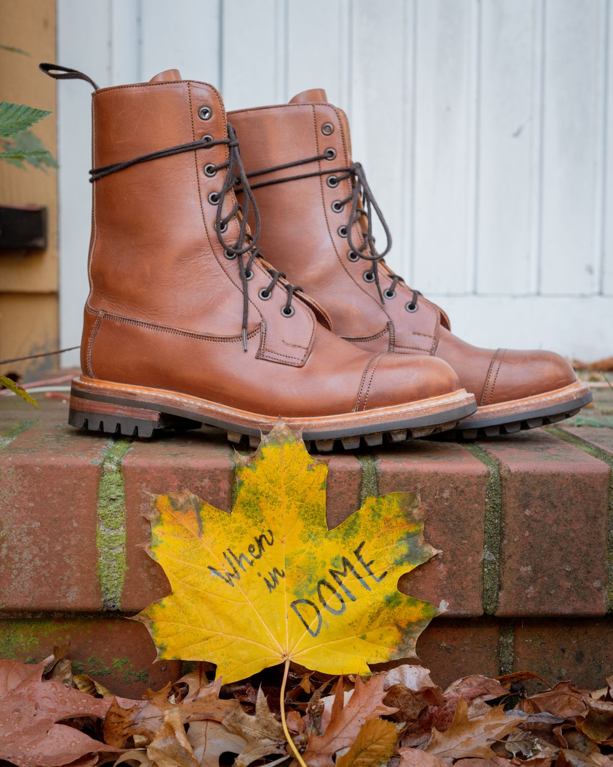 Photo by LydiaWinters on November 5, 2024 of the Tricker's Lucia Super Boot in Tanneries Haas Gold.