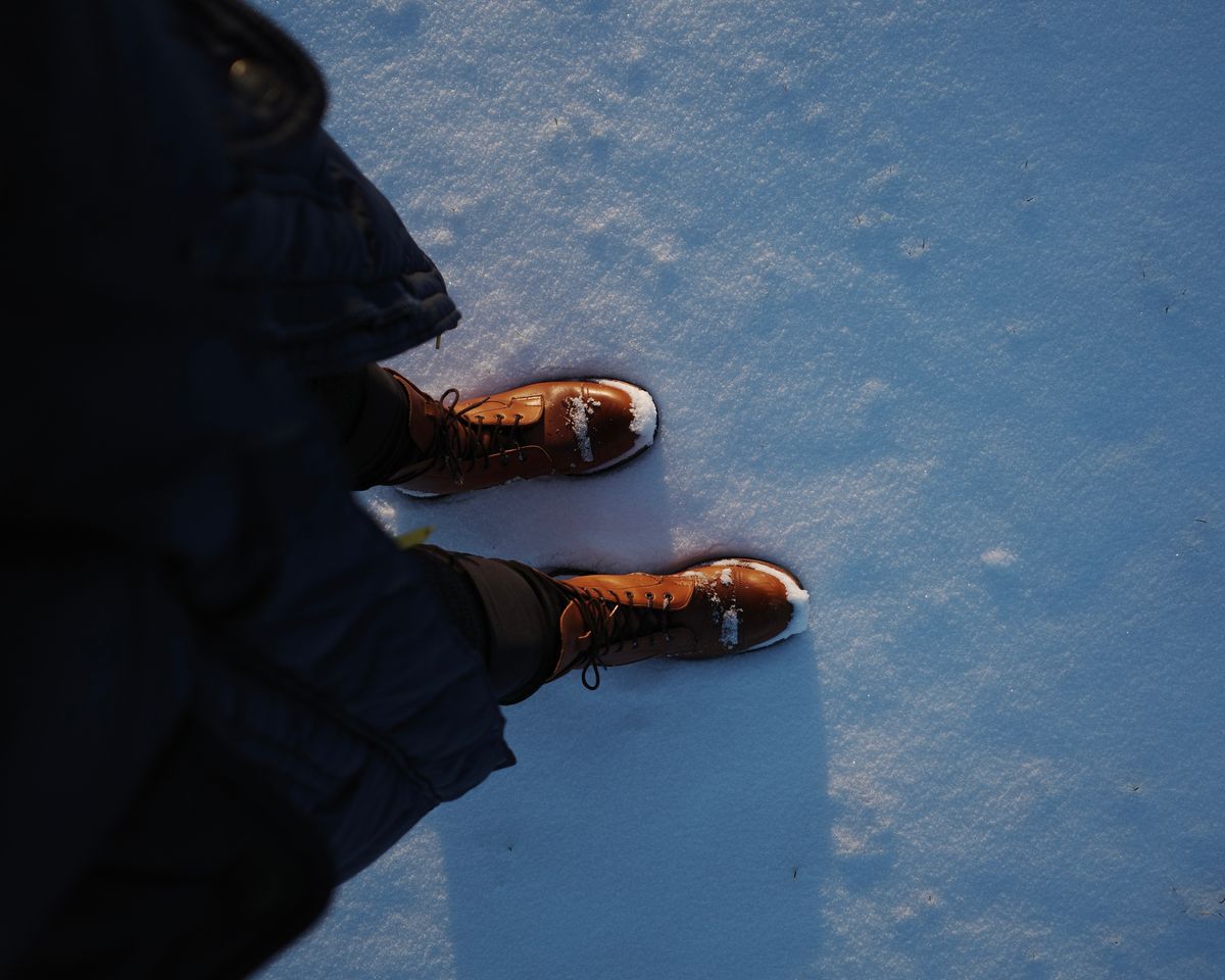 Photo by LydiaWinters on January 5, 2025 of the Tricker's Lucia Super Boot in Tanneries Haas Gold.