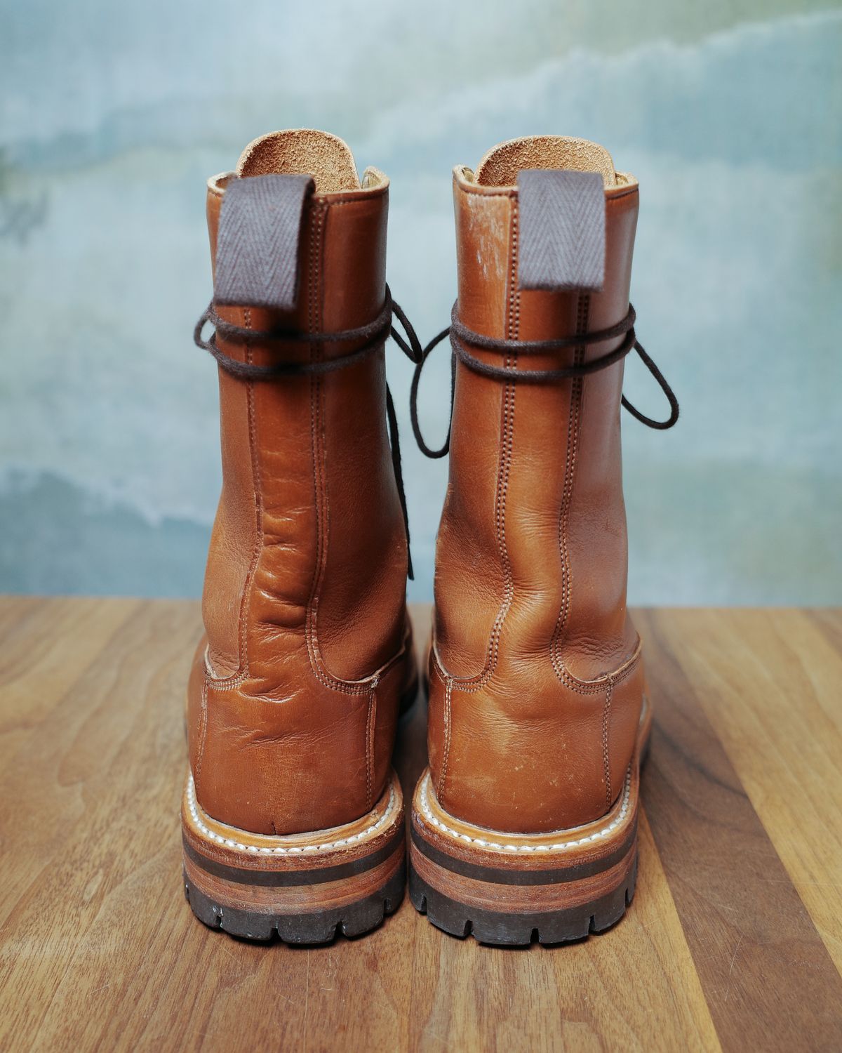 Photo by LydiaWinters on January 5, 2025 of the Tricker's Lucia Super Boot in Tanneries Haas Gold.