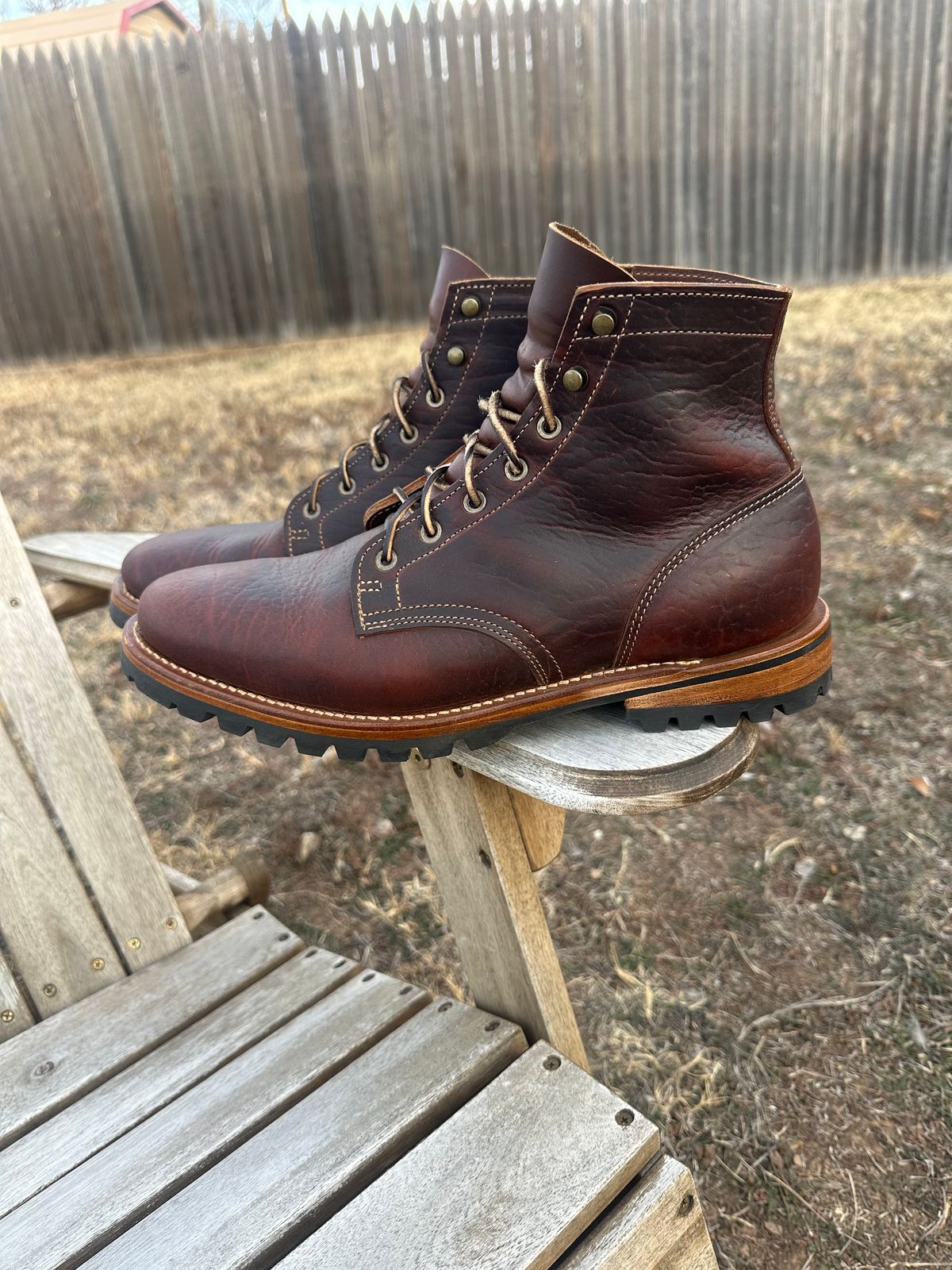 Photo by ringer077 on January 5, 2026 of the Truman Plain Toe Boot in Gallun Bull Elk.