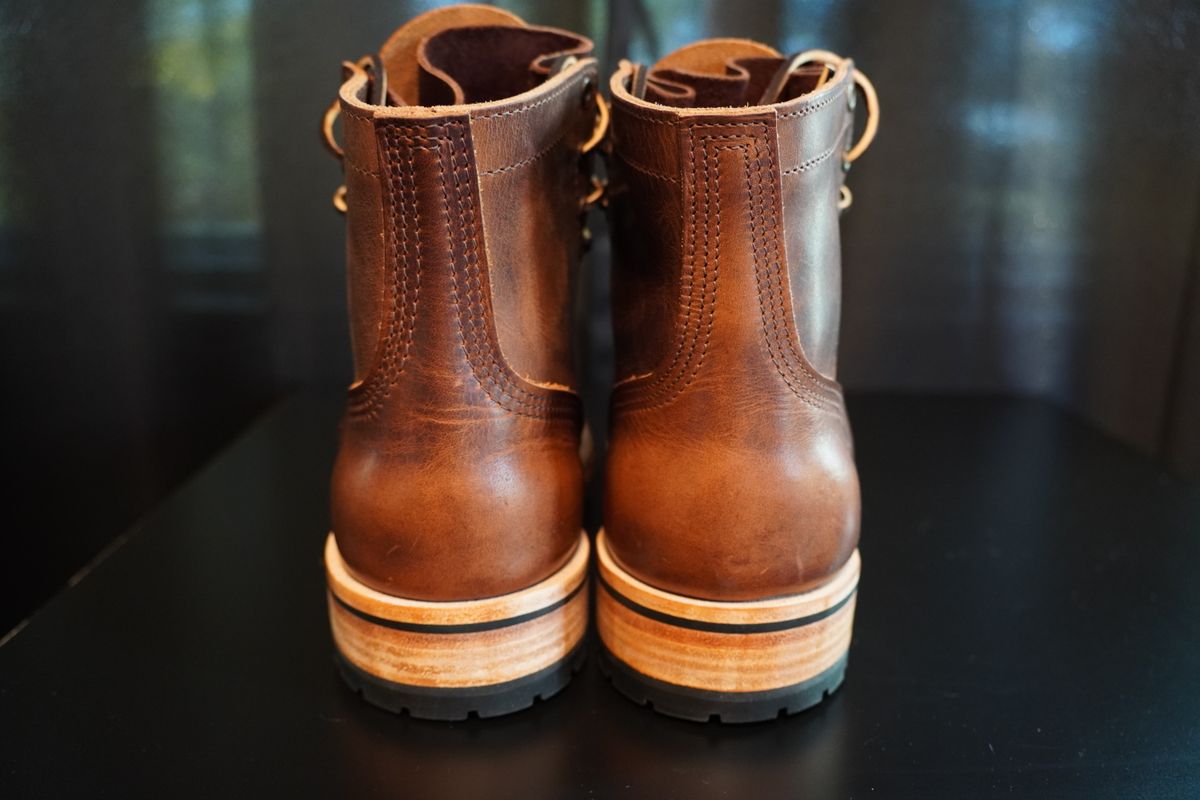 Photo by MaxxBot on May 12, 2026 of the Nicks x Division Road Everyday Man Boot in Italian Brown Cypress.