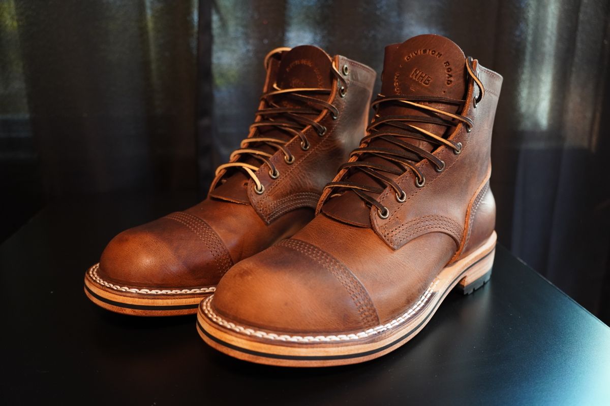 Photo by MaxxBot on May 12, 2026 of the Nicks x Division Road Everyday Man Boot in Italian Brown Cypress.