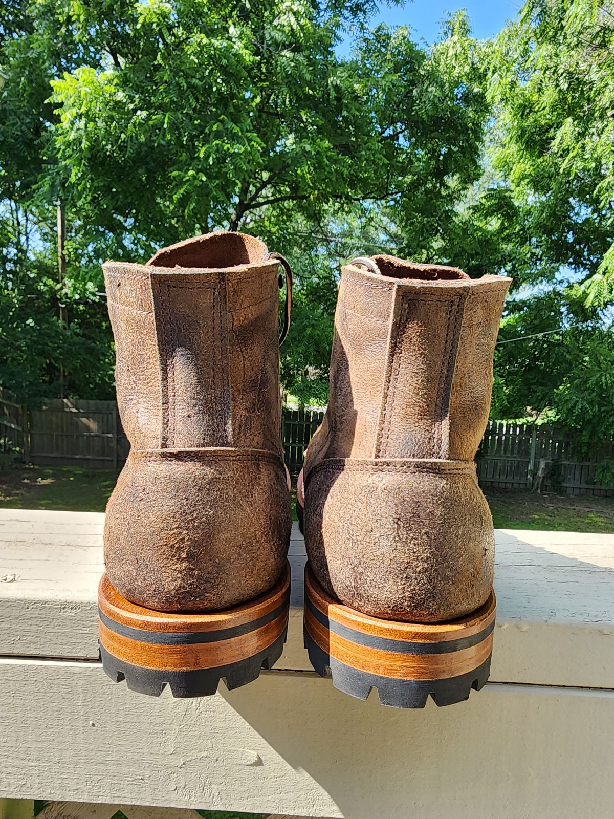 Photo by MaxxBot on June 23, 2025 of the Truman Cap Toe Boot in C.F. Stead Stone Rambler.