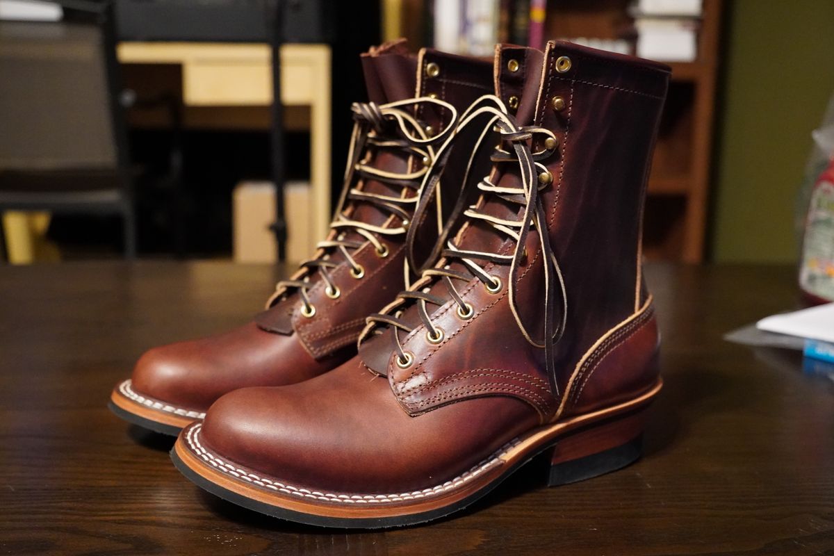 Photo by MaxxBot on February 7, 2026 of the Nicks Lace Up Heritage in Wickett & Craig Buck Brown Double Stuffed.