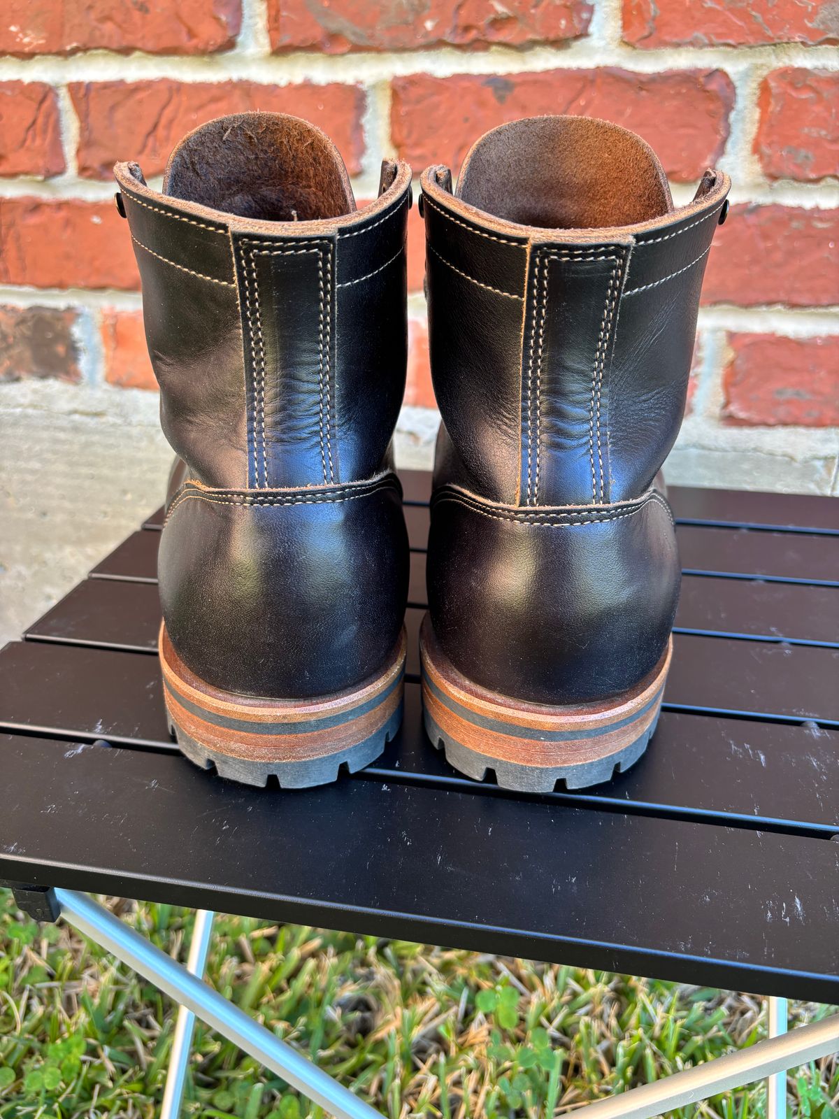 Photo by Nelms on November 3, 2025 of the Truman Plain Toe Boot in Seidel Charcoal Double Shot.
