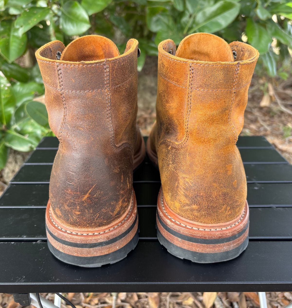 Photo by Nelms on January 2, 2026 of the Parkhurst The Richmond in C.F. Stead Wheatbuck Waxy Commander Suede.