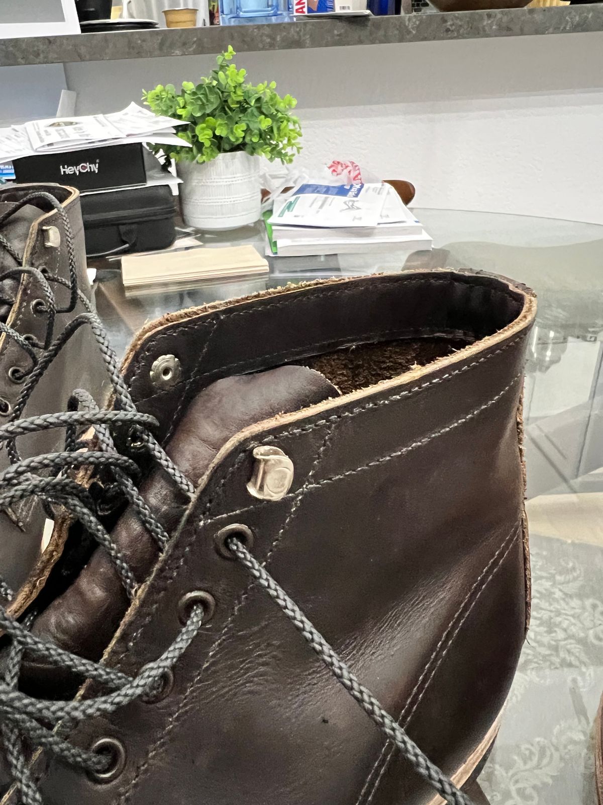 Photo by libbo on October 11, 2024 of the Redwing Merchant in S.B. Foot Amber Harness.