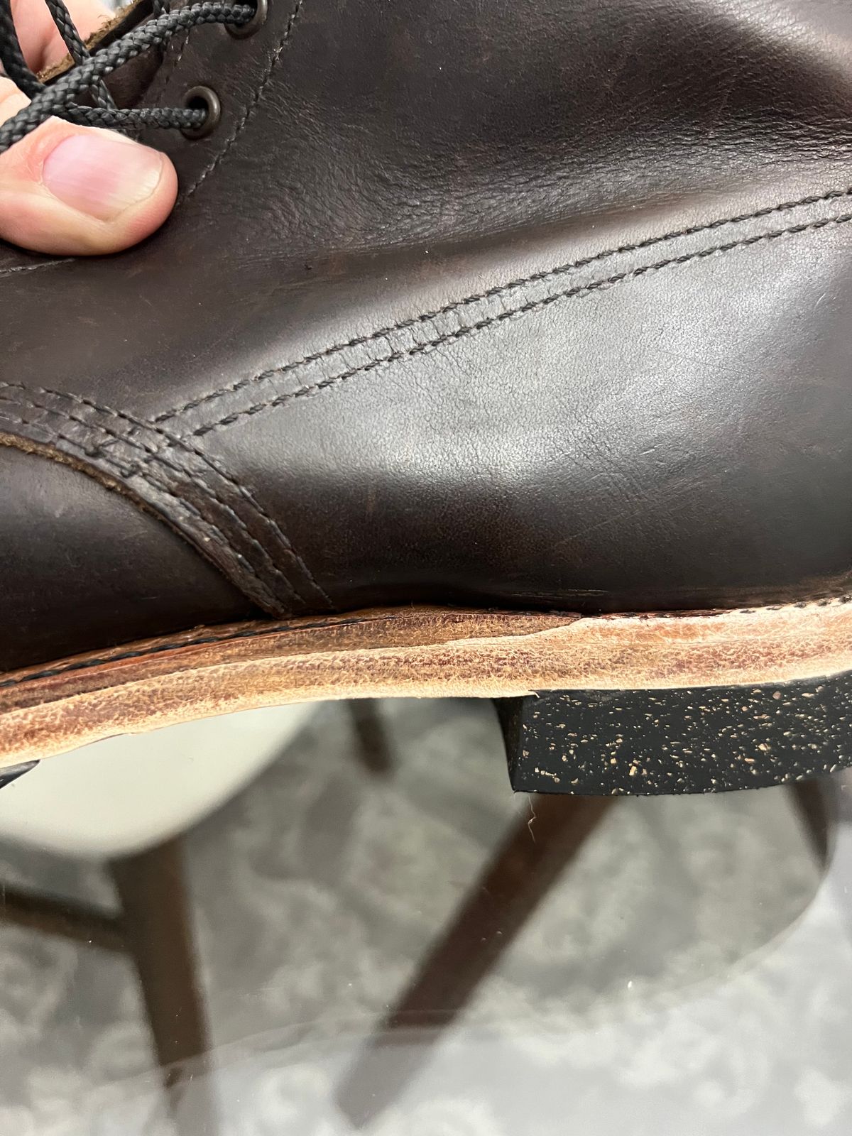 Photo by libbo on October 11, 2024 of the Redwing Merchant in S.B. Foot Amber Harness.