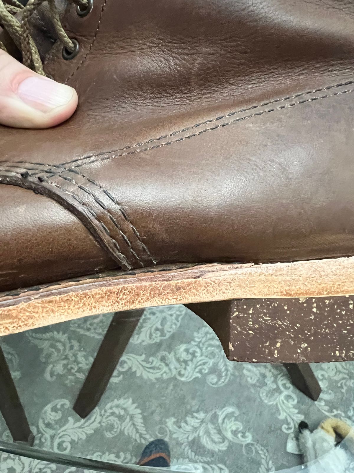Photo by libbo on October 11, 2024 of the Redwing Merchant in S.B. Foot Amber Harness.