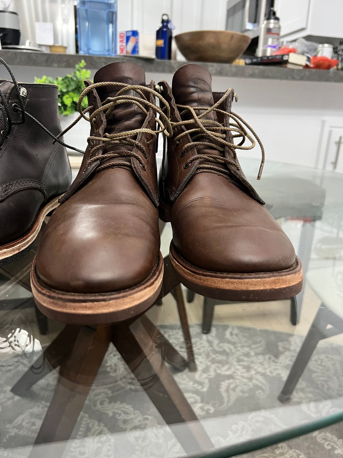 Photo by libbo on October 11, 2024 of the Redwing Merchant in S.B. Foot Amber Harness.