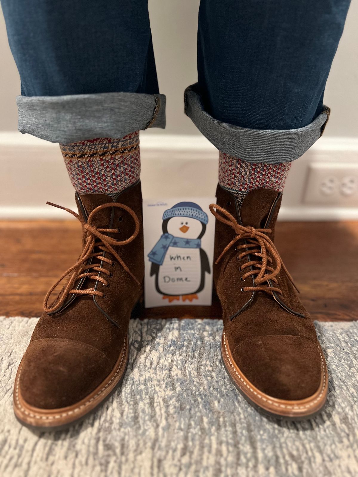 Photo by nbabula on November 5, 2024 of the Tricker's Brett Derby Boot in C.F. Stead Polo Brown Oiled Desert.