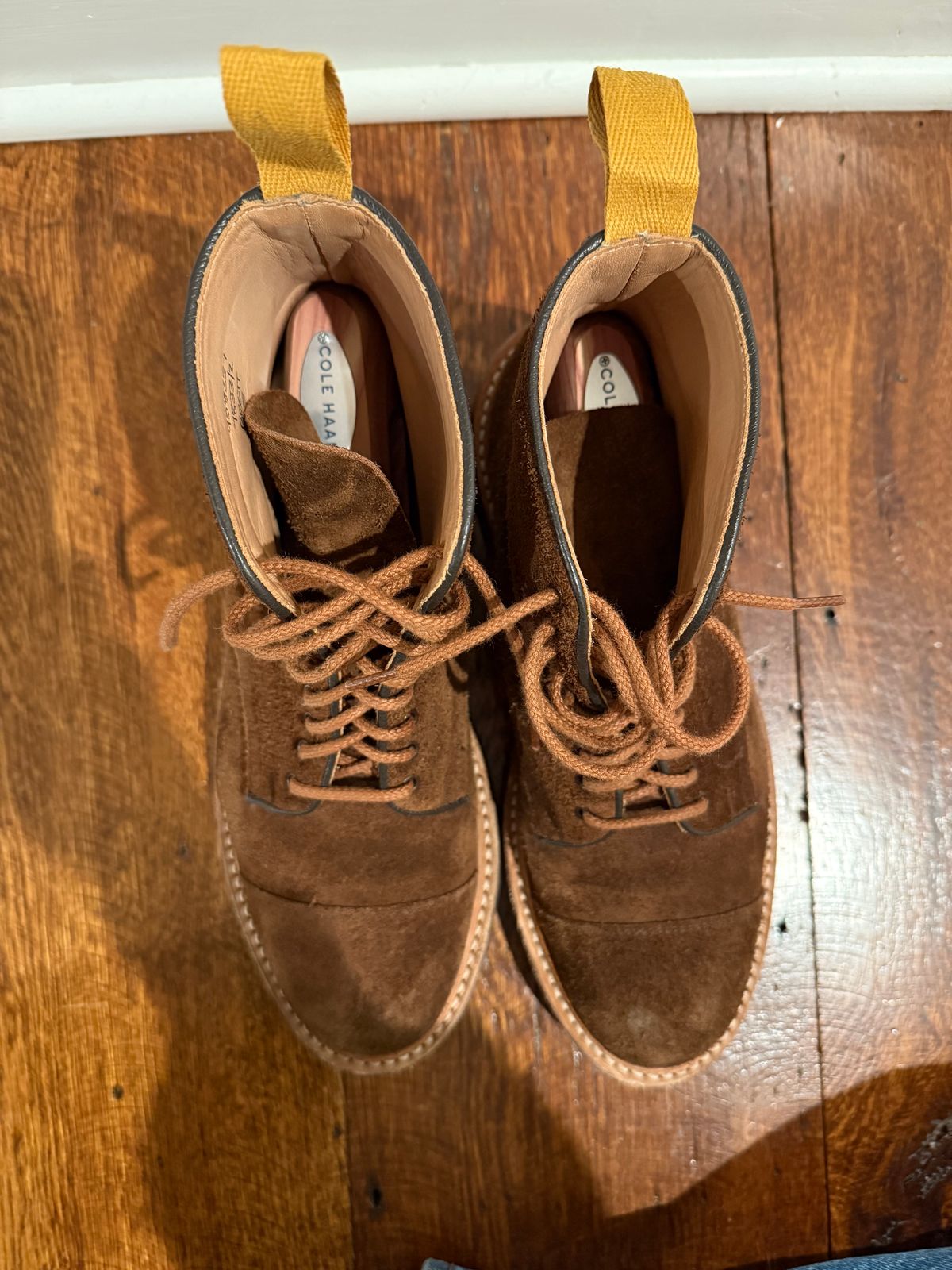 Photo by nbabula on January 4, 2025 of the Tricker's Brett Derby Boot in C.F. Stead Polo Brown Oiled Desert.