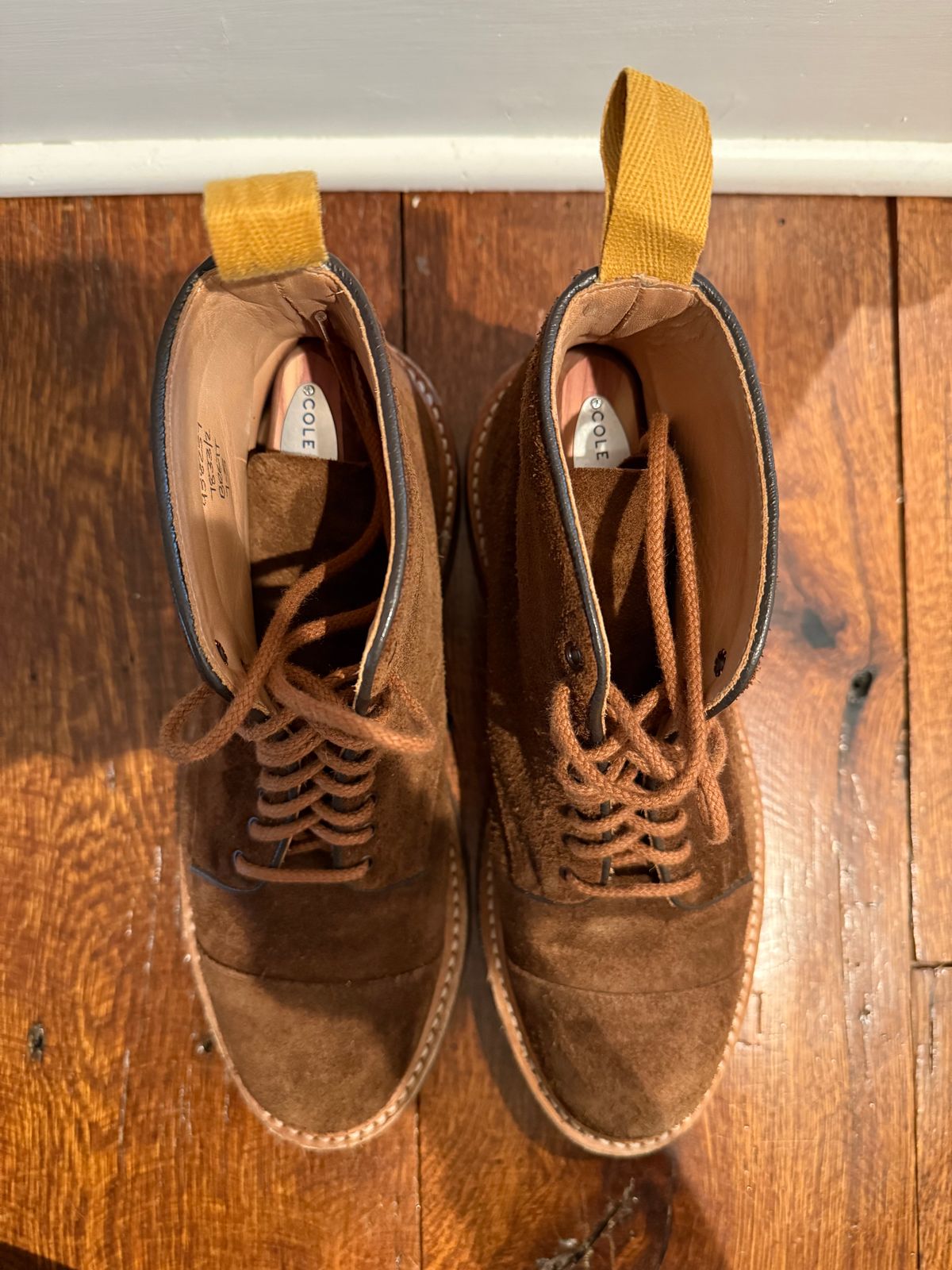 Photo by nbabula on February 5, 2025 of the Tricker's Brett Derby Boot in C.F. Stead Polo Brown Oiled Desert.