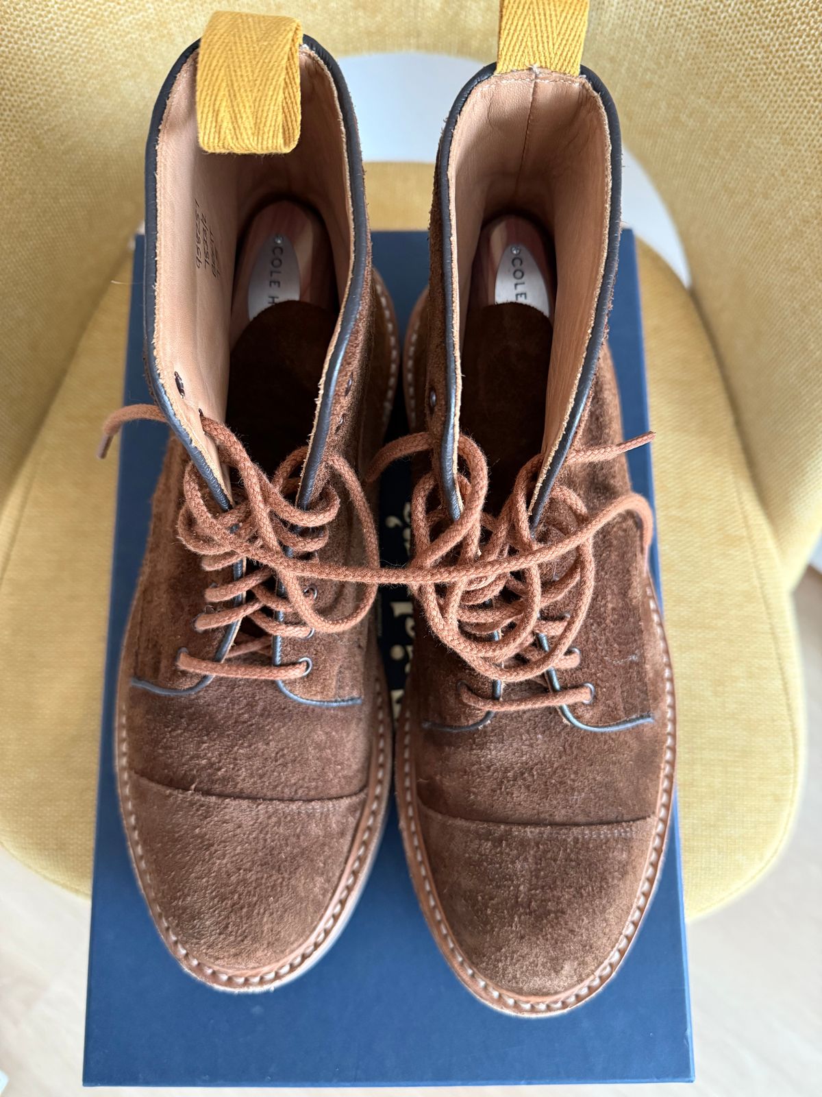 Photo by nbabula on March 4, 2025 of the Tricker's Brett Derby Boot in C.F. Stead Polo Brown Oiled Desert.